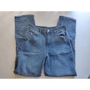 Sincerely Jules Jeans Women's 11/30 Distressed High Rise‎ Straight Leg Denim